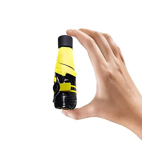 1PC Mini Umbrella Small Black Pockets Umbrellas Rain Women Folding Anti-UV Umbrella Kids Sunny