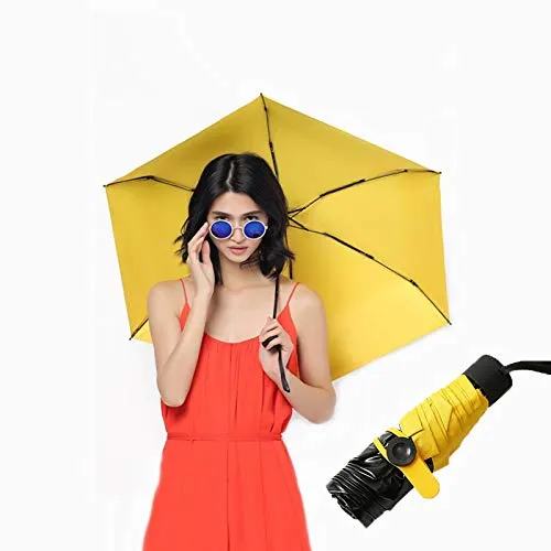 1PC Mini Umbrella Small Black Pockets Umbrellas Rain Women Folding Anti-UV Umbrella Kids Sunny