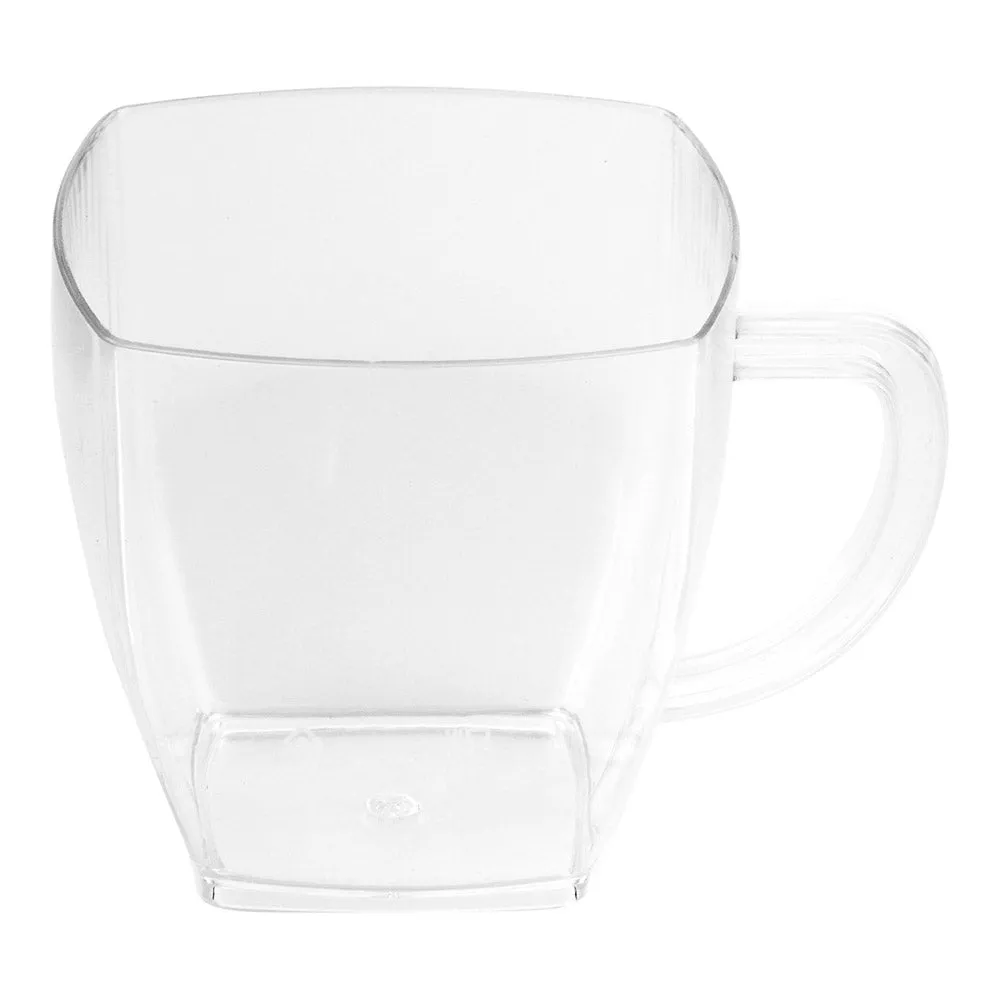 2 oz Square Clear Plastic Mini Cafe Cup - 2" x 2" x 2" - 100 count box
