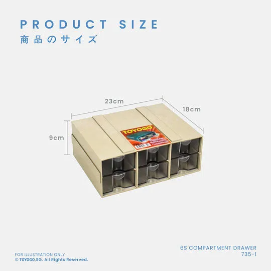 6S COMPARTMENT DRAWER (735-1)