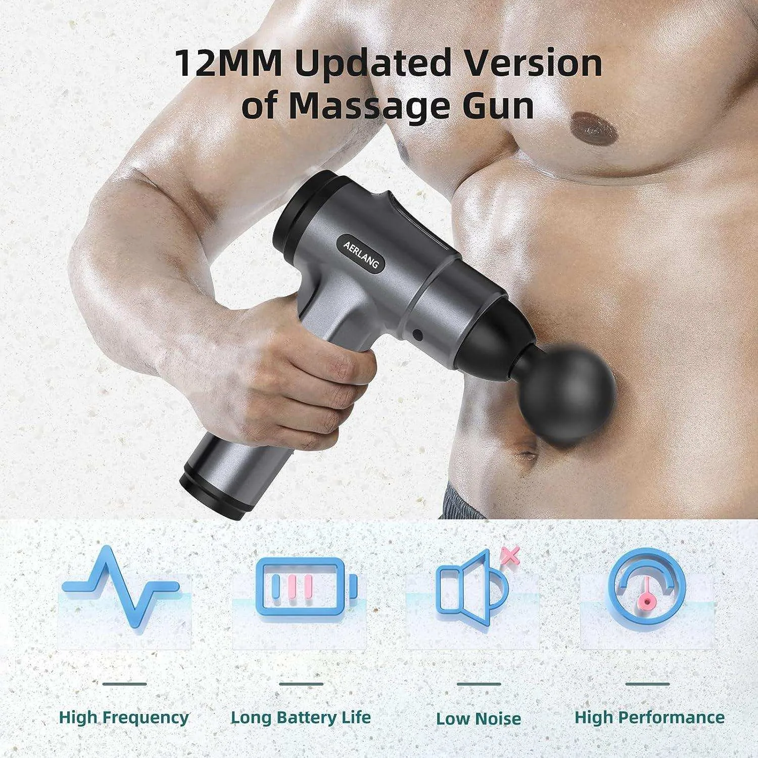 AERLANG Portable Handheld Percussion Massager Gun