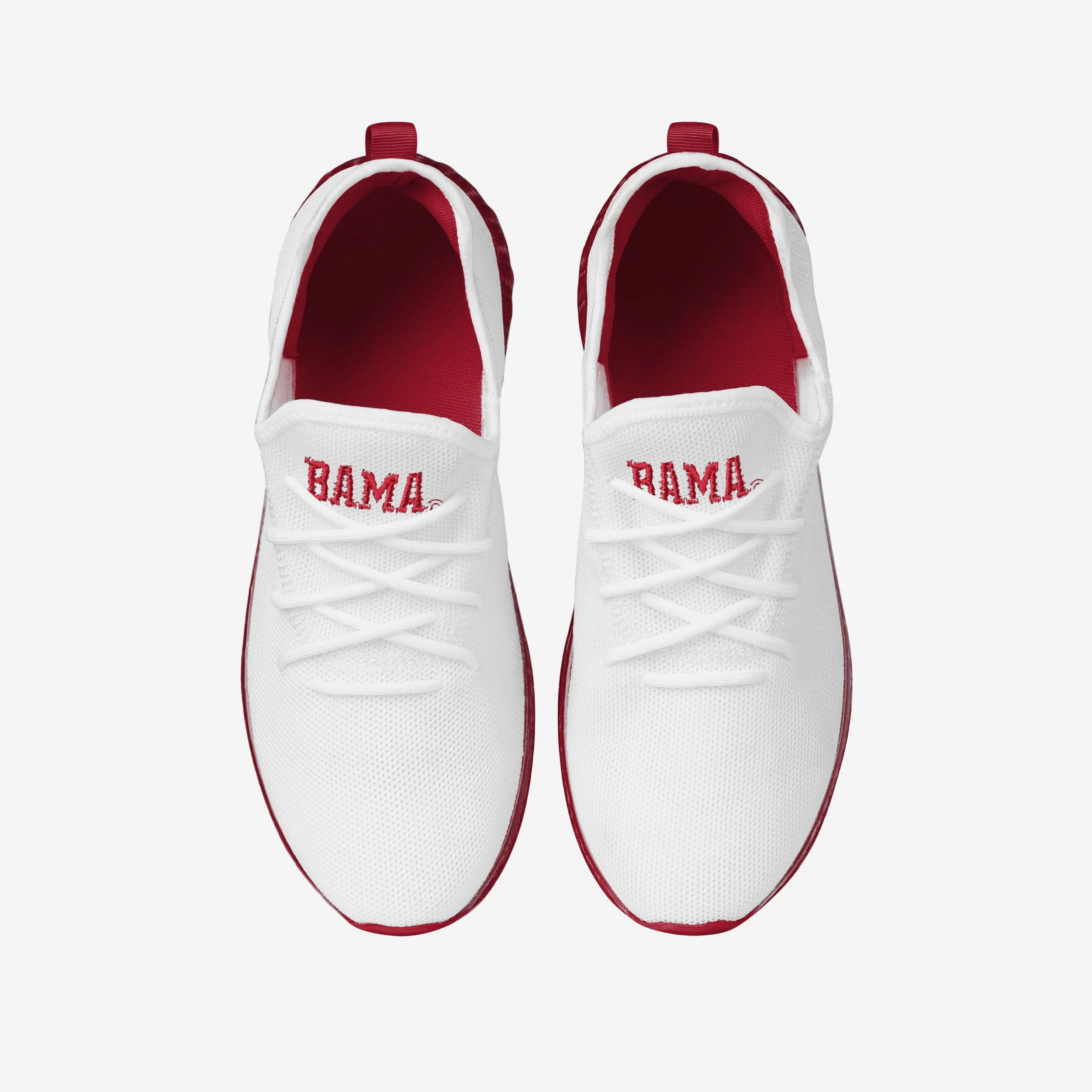 Alabama Crimson Tide Gradient Midsole White Sneakers