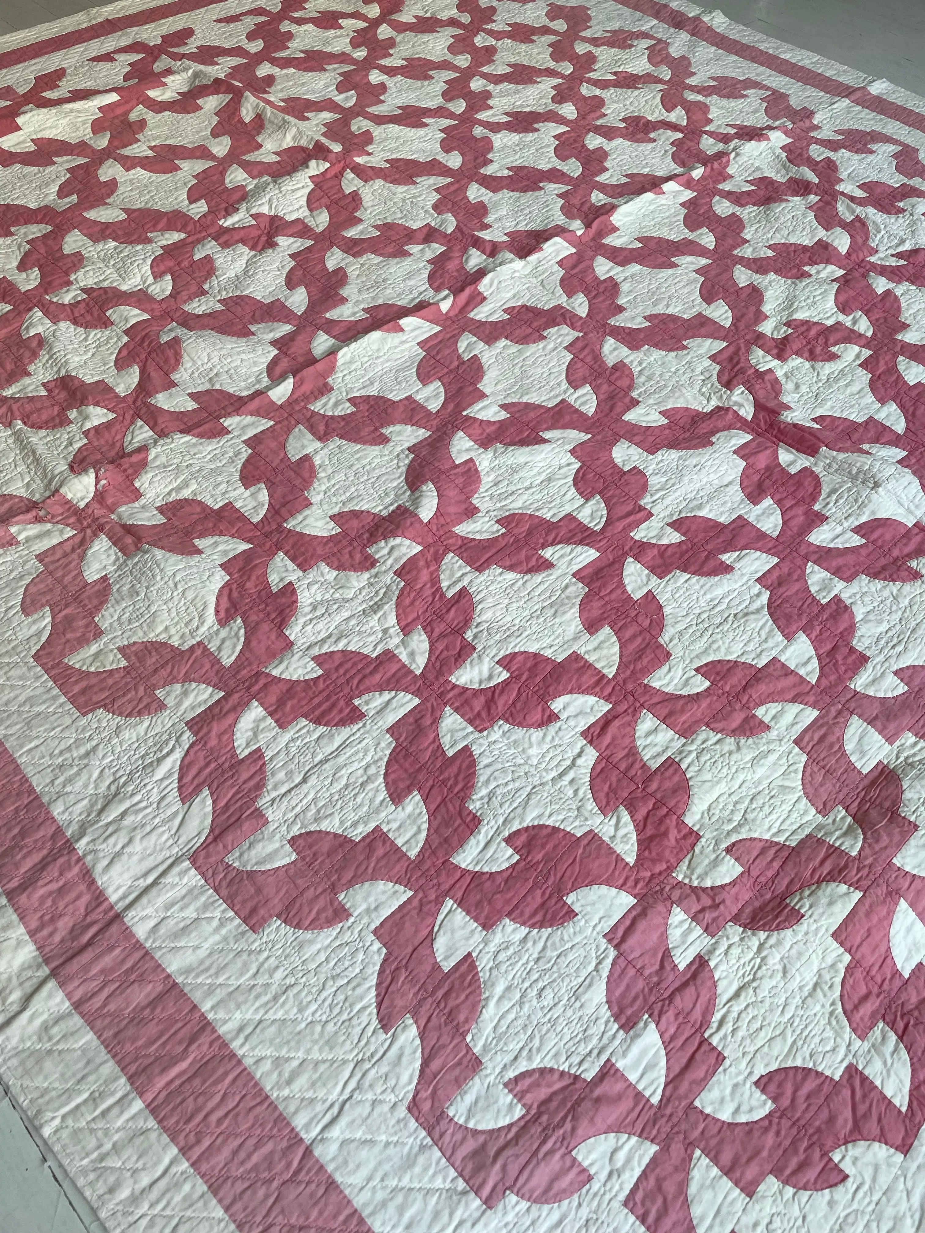 Antique Drunkard's Path Quilt