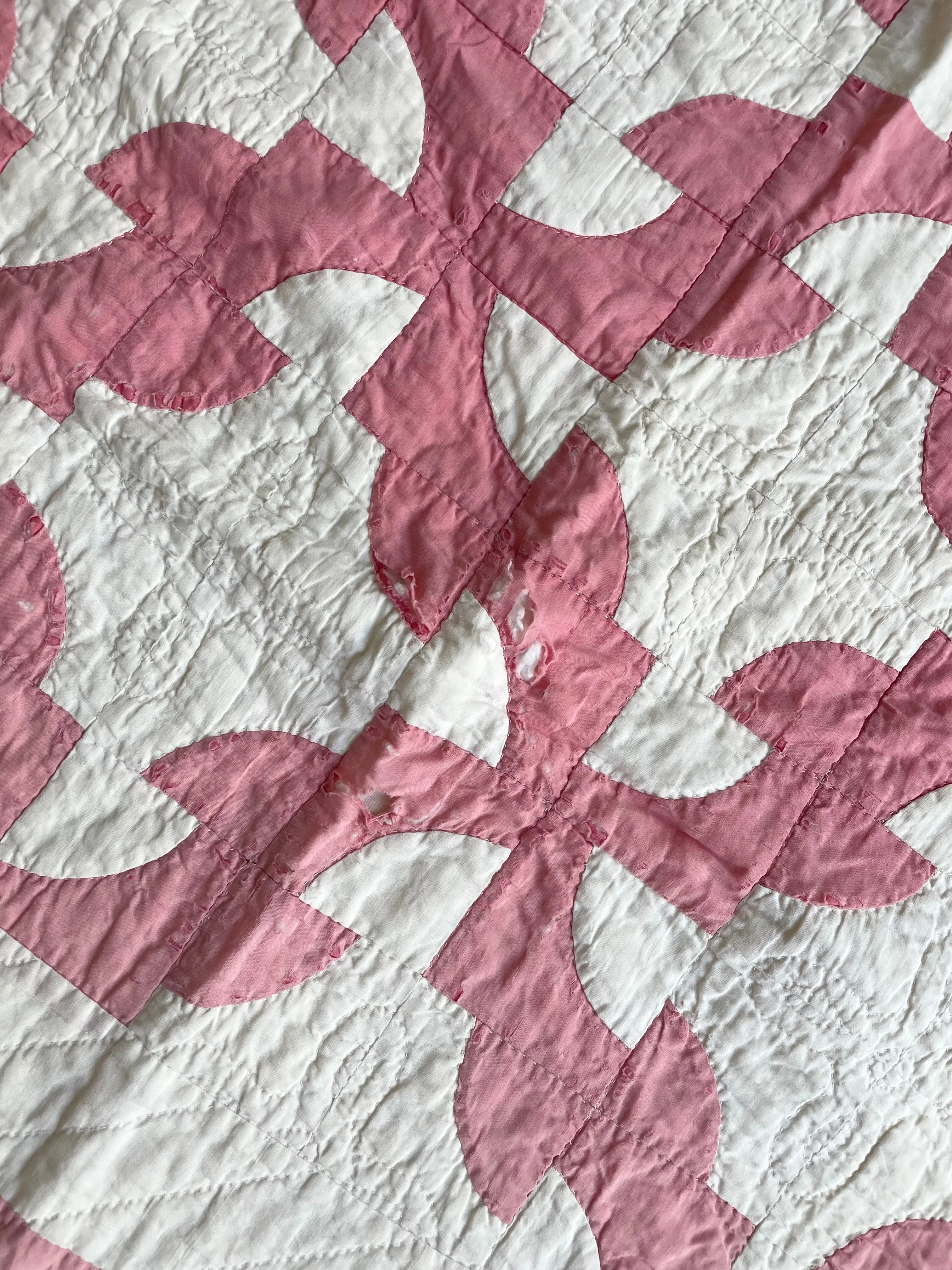 Antique Drunkard's Path Quilt
