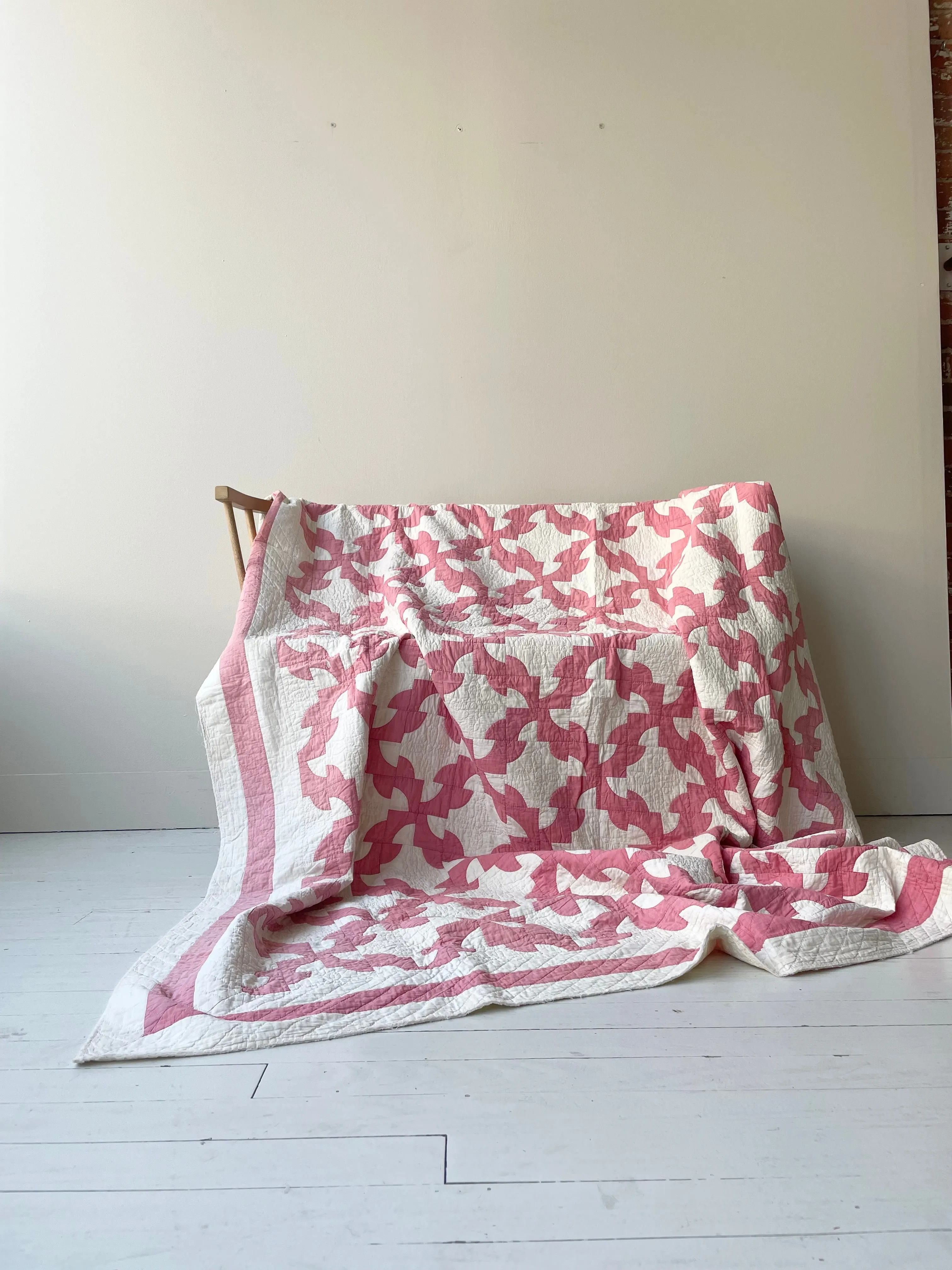 Antique Drunkard's Path Quilt