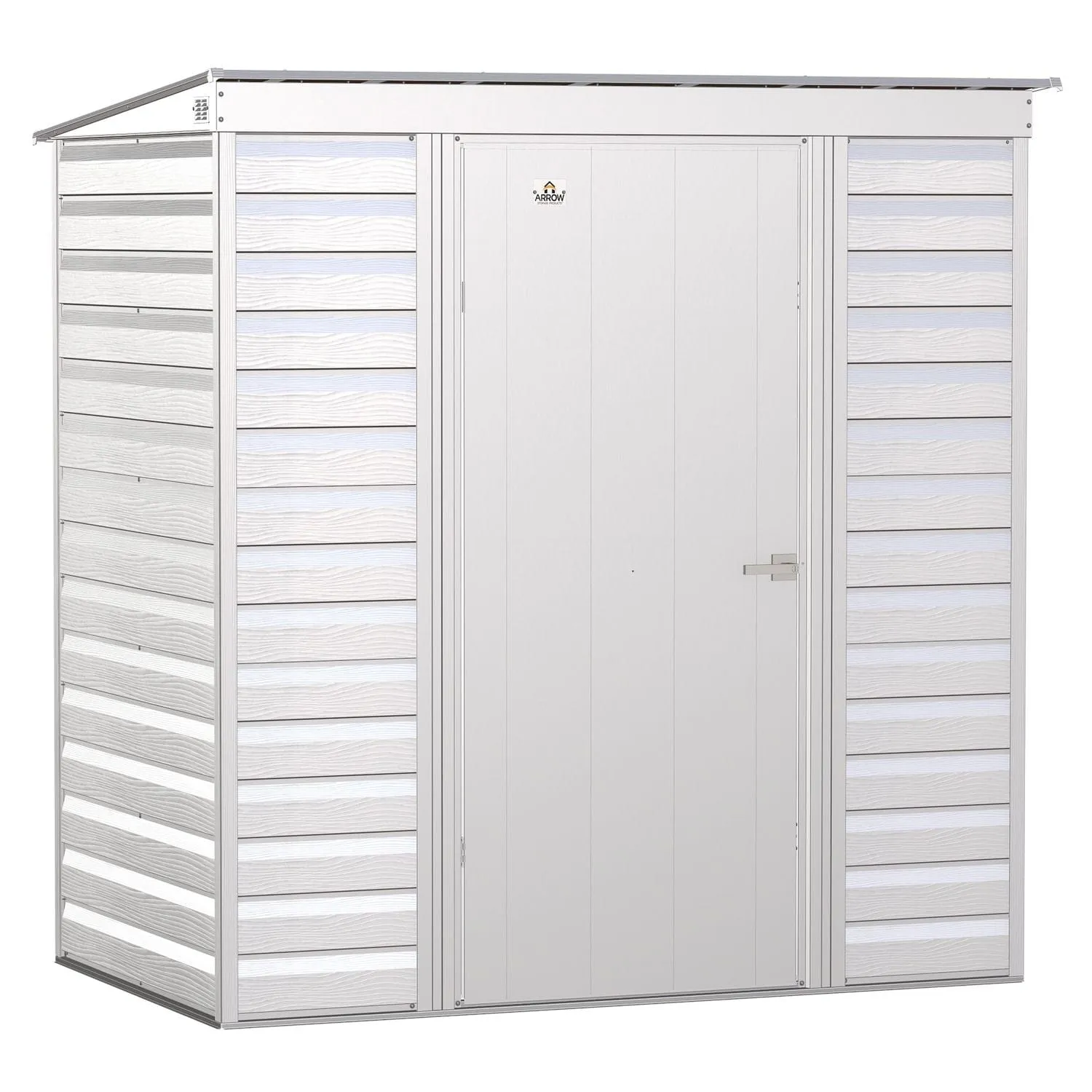 Arrow | Select Pent Roof Steel Storage Shed, 6x4 ft., Flute Grey