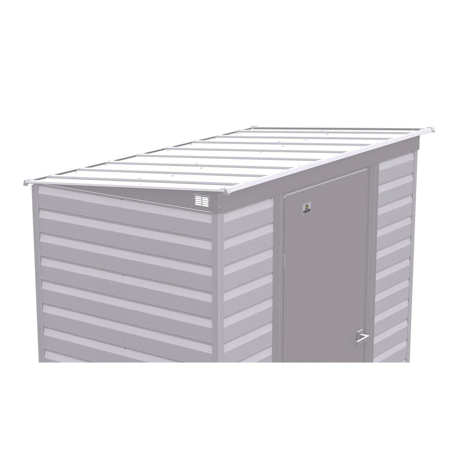 Arrow | Select Pent Roof Steel Storage Shed, 6x4 ft., Flute Grey