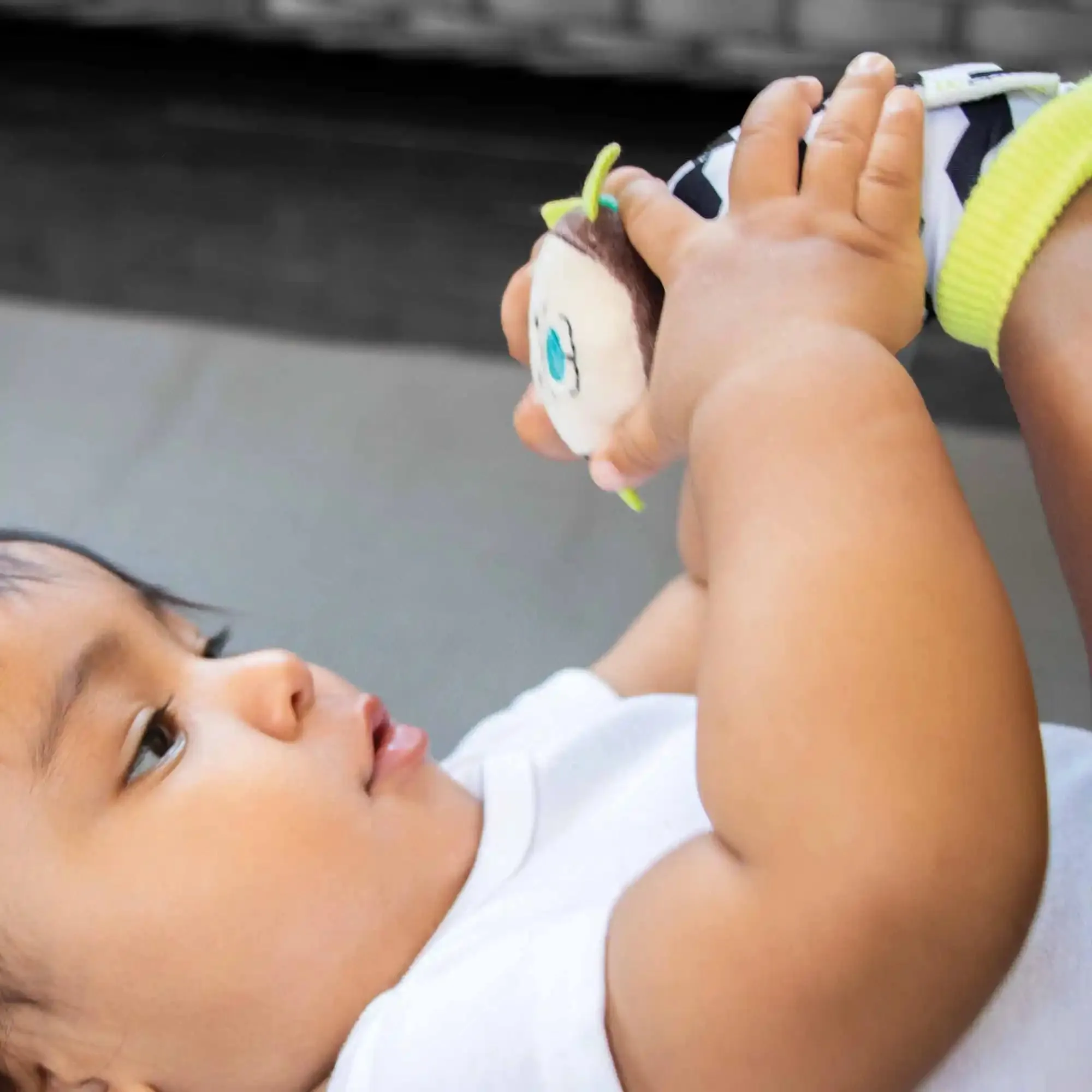 Bbluv Duo Developmental Foot Finders With Rattle - Hedgehog & Racoon