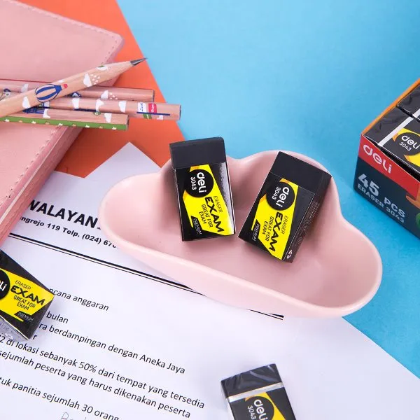 Deli Student Eraser Black E3043