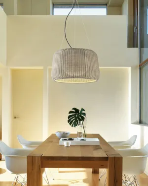 Exterior Woven Basket Pendant Light