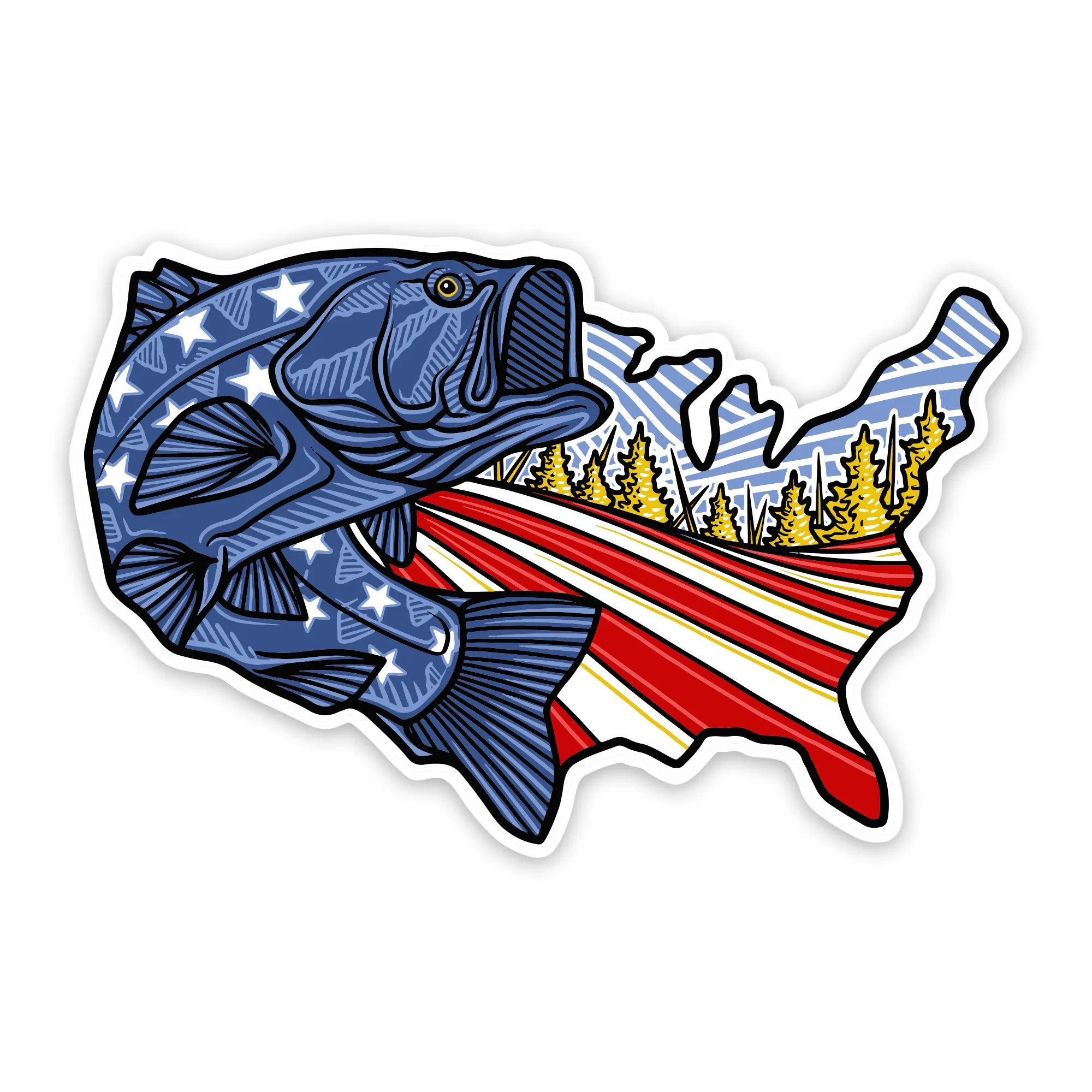 Flag Bass - Sticker