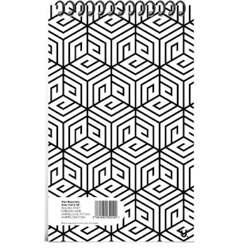 Geo Reporters Notepad - 5"x8" Assorted Compact Size Lined Pages Writing