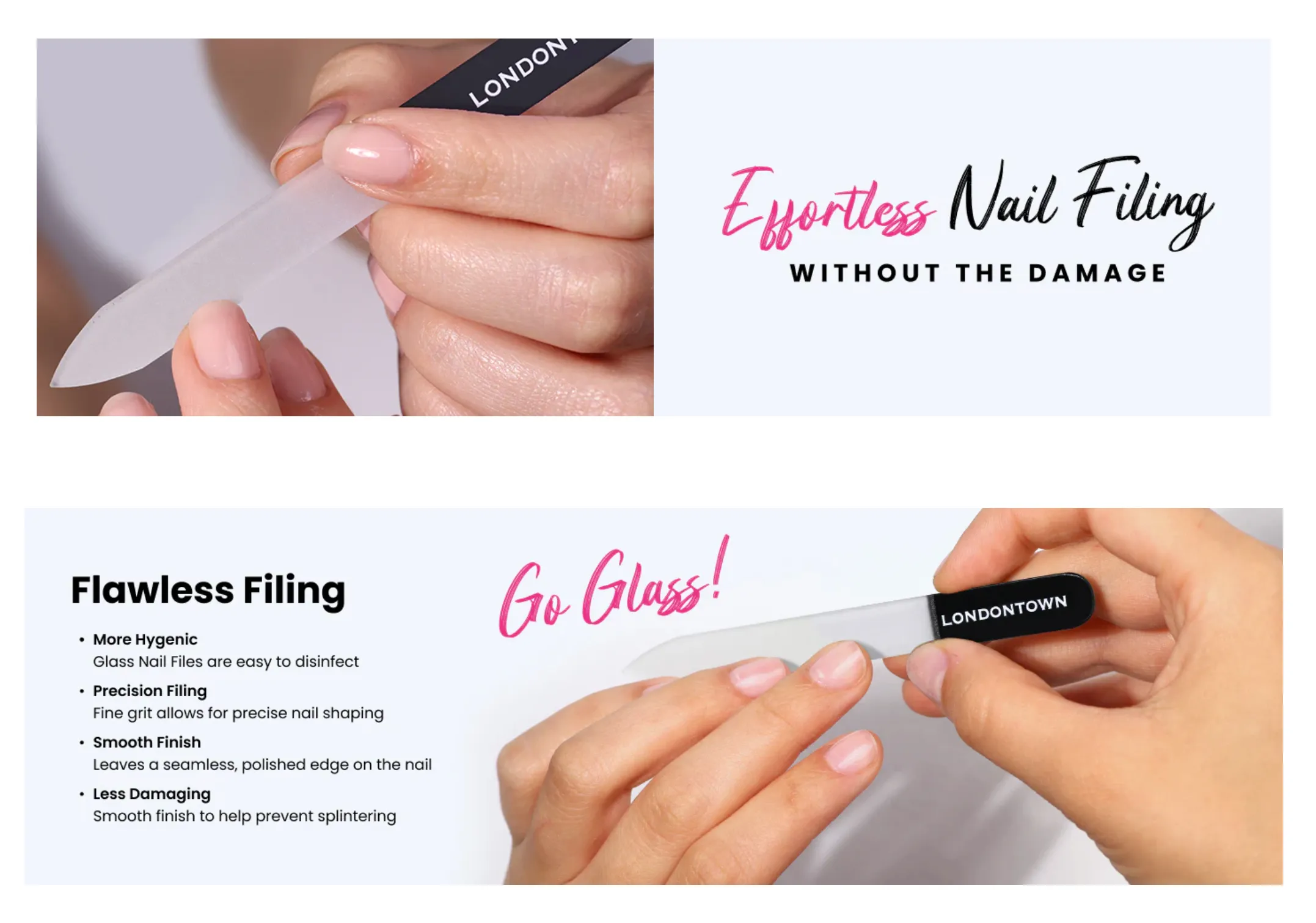 Glass Nail File - Milky | Sustainable Nail Care