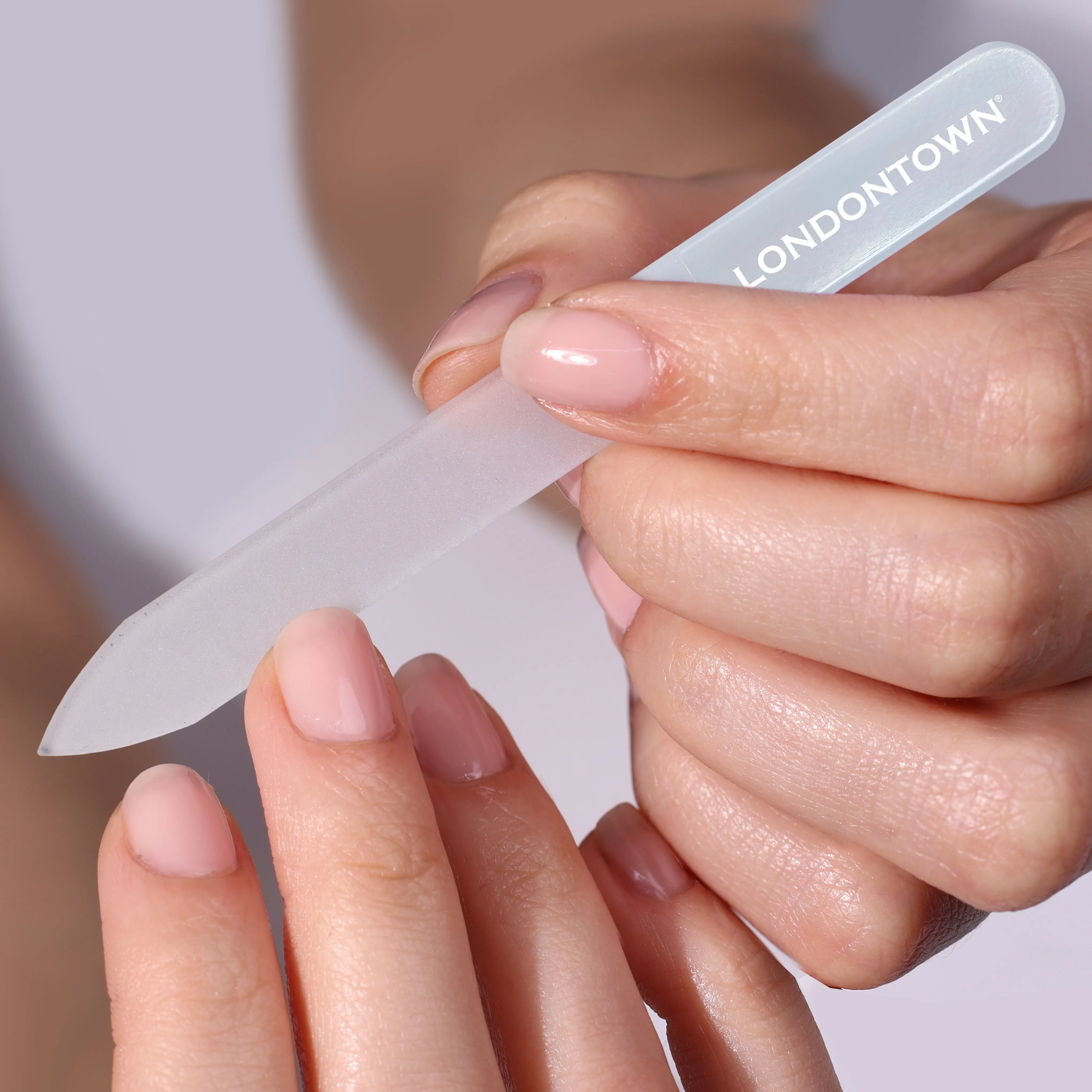 Glass Nail File - Milky | Sustainable Nail Care