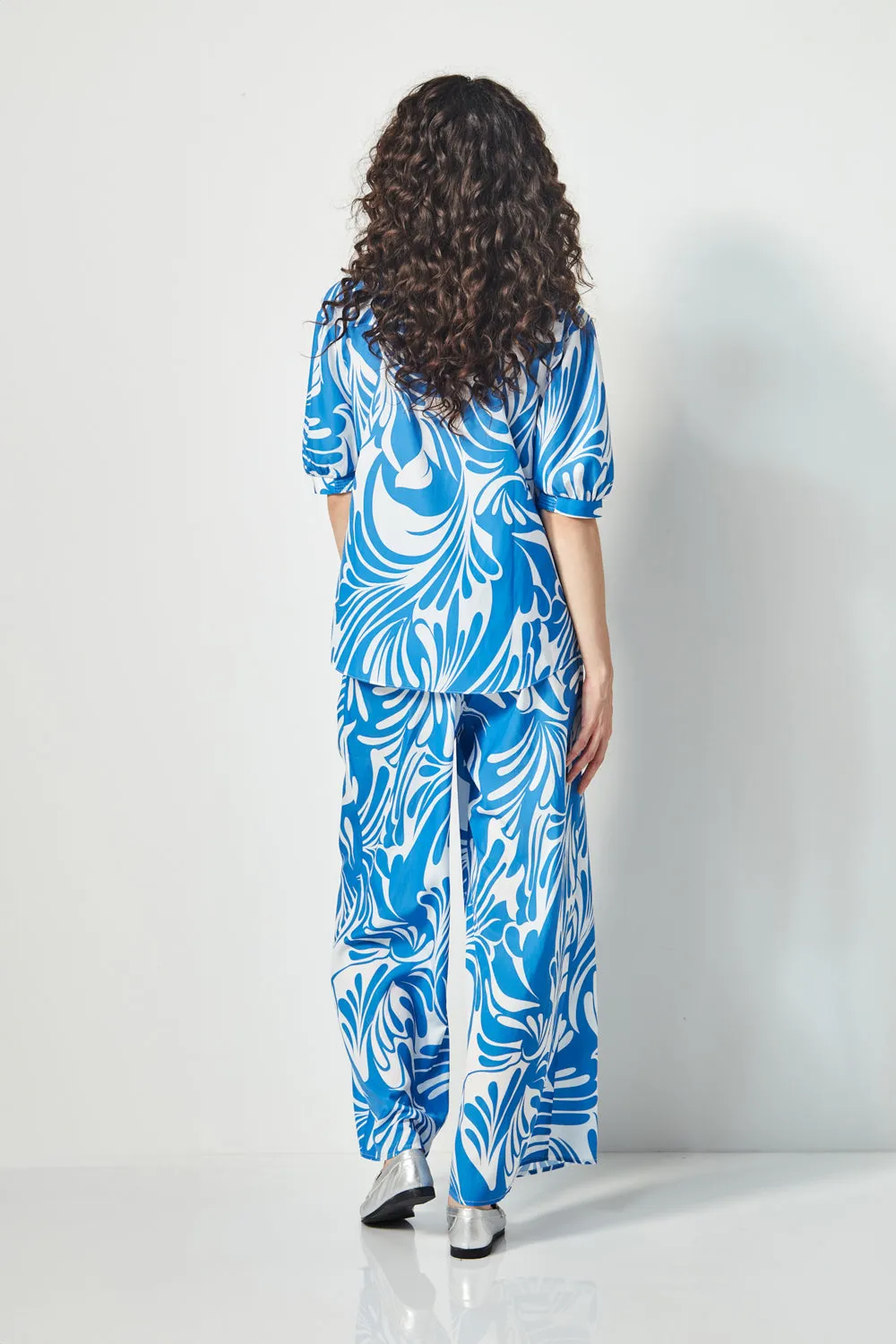 Glide - Clara Top - Blue Print
