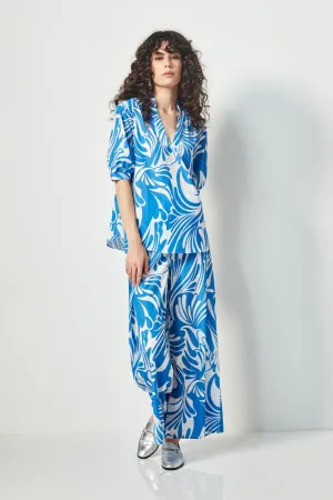 Glide - Clara Top - Blue Print
