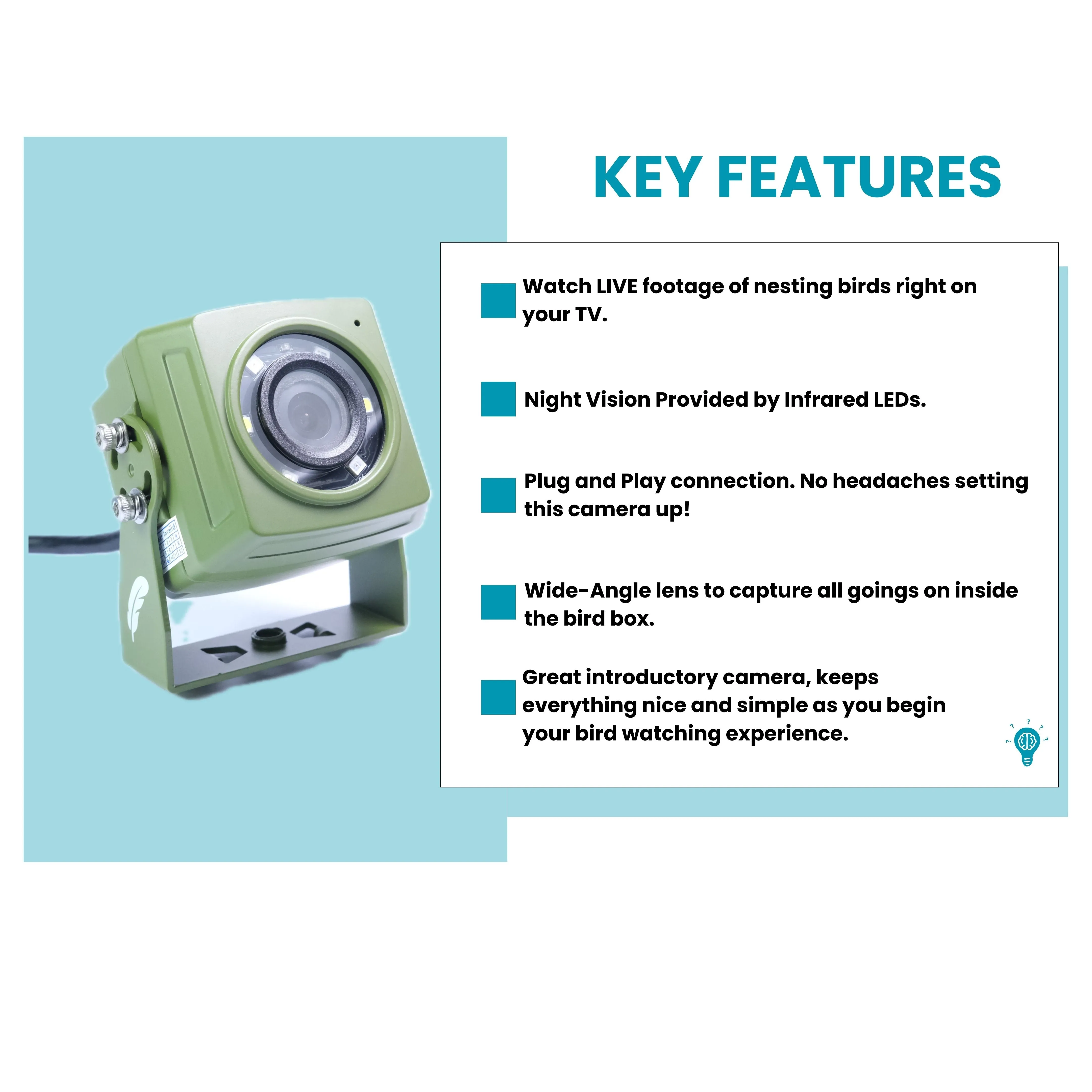 HD Cable Connection Bird Box & Wildlife Camera Mini Recorder Pack