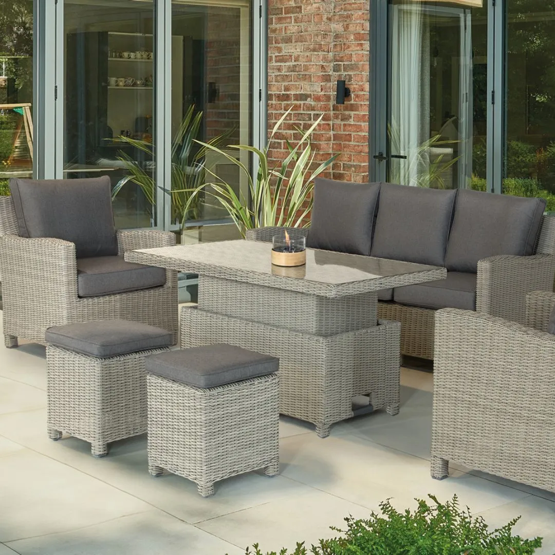 Kettler Palma Sofa Set High/Low Glass Table