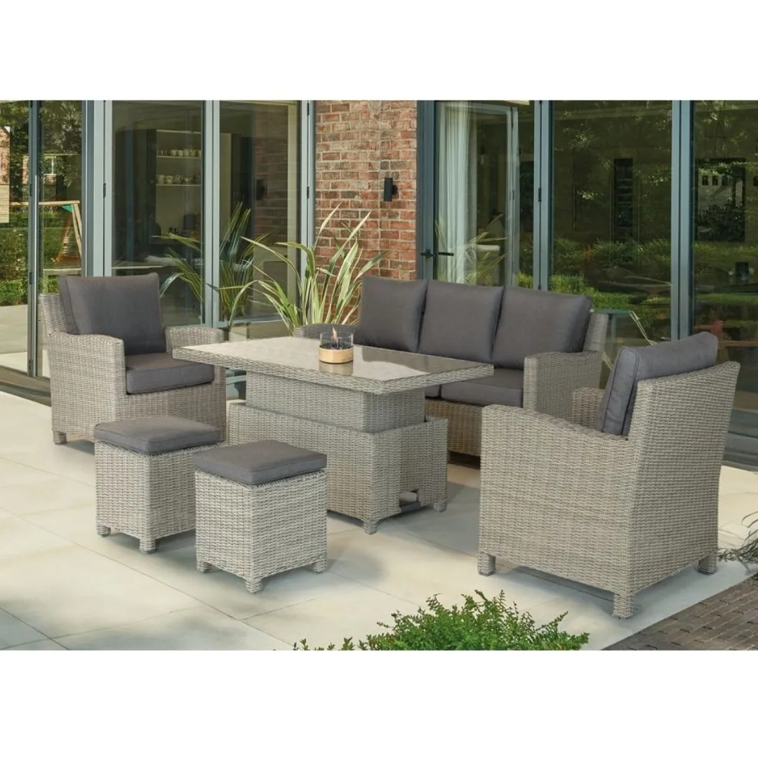 Kettler Palma Sofa Set High/Low Glass Table