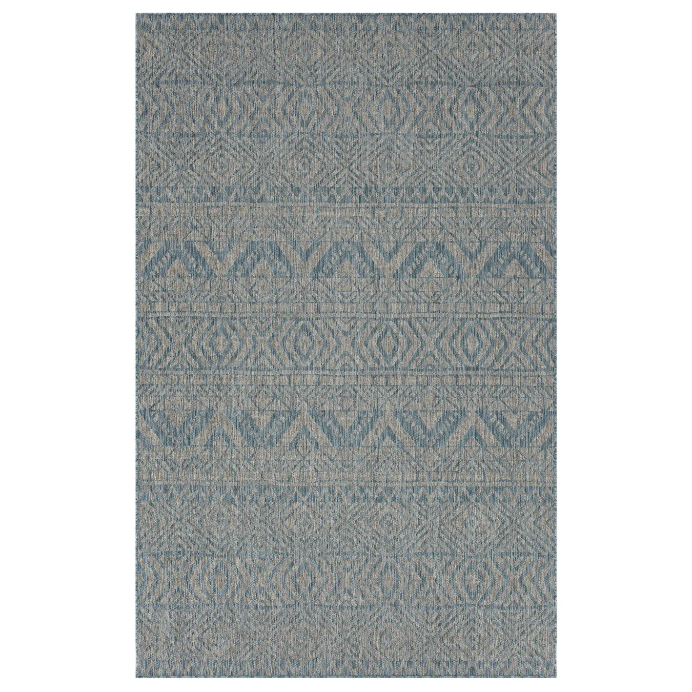 Light Blue Flatweave Indoor Outdoor Rug - Ruskin