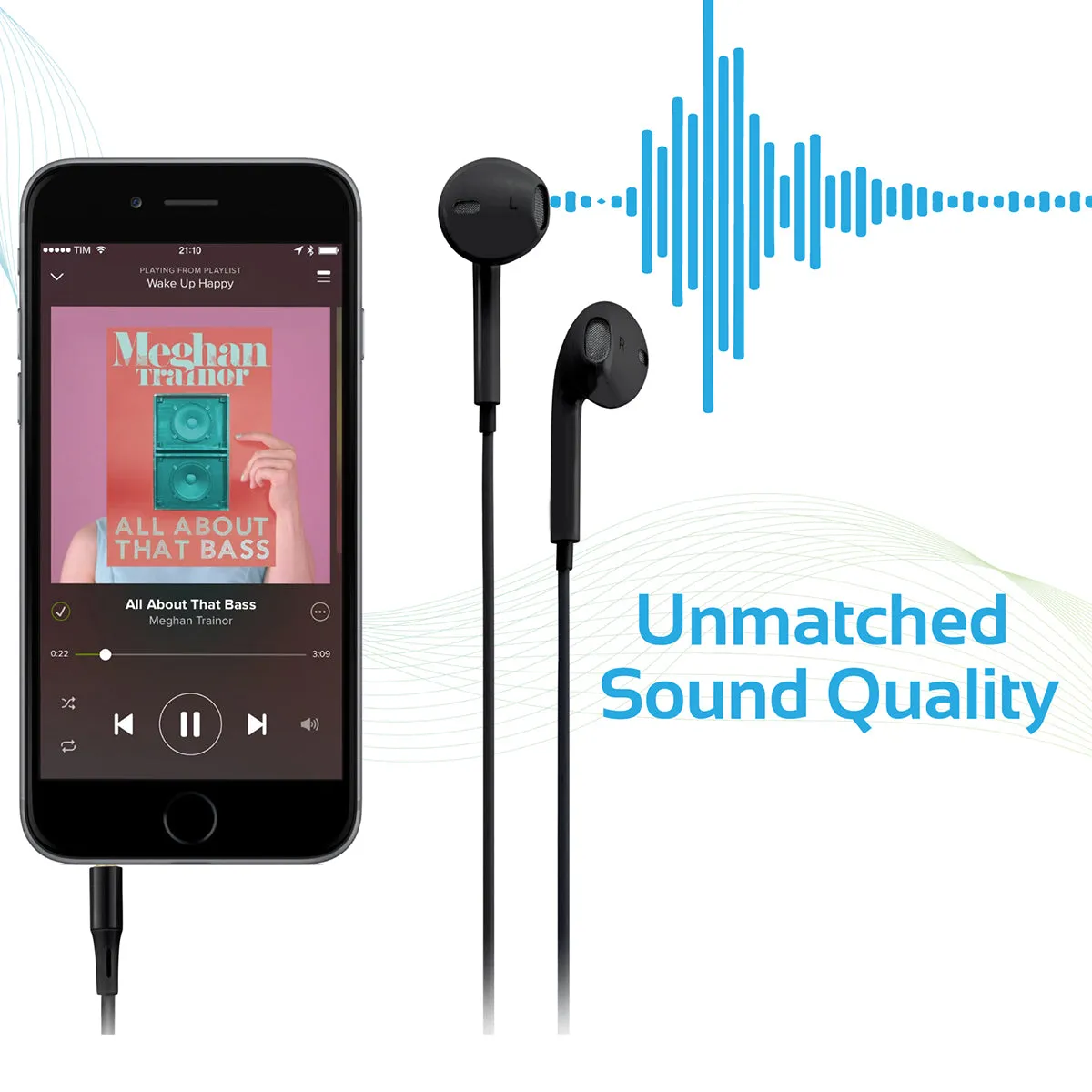 Lightweight High-Performance Stereo Earbuds