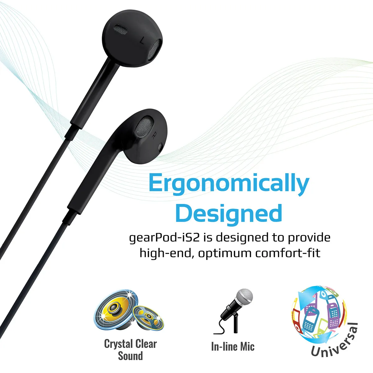 Lightweight High-Performance Stereo Earbuds