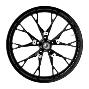 Marlin Precision Cast 3D 21x3.5 Front Wheel - Black- For '08-'23 Bagger With ABS &amp; Dual Disc