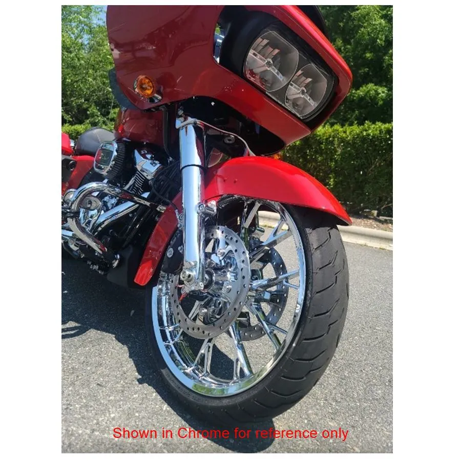 Marlin Precision Cast 3D 21x3.5 Front Wheel - Black- For '08-'23 Bagger With ABS &amp; Dual Disc