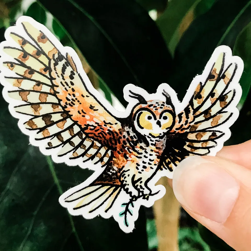 Owl Vinyl Sticker