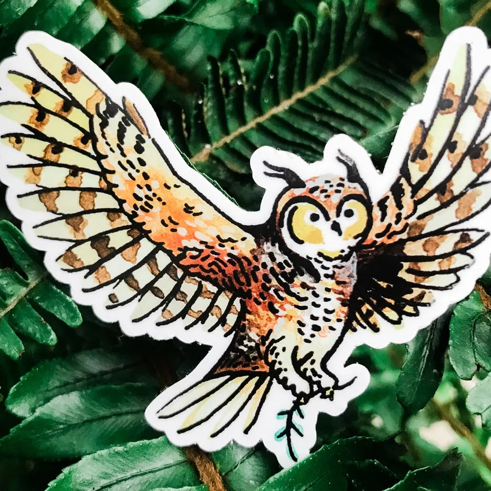 Owl Vinyl Sticker