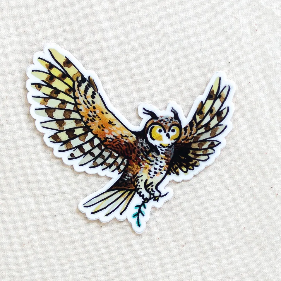 Owl Vinyl Sticker