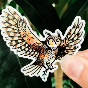 Owl Vinyl Sticker