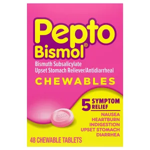 Pepto Bismol Chewable Tablets 48 Count