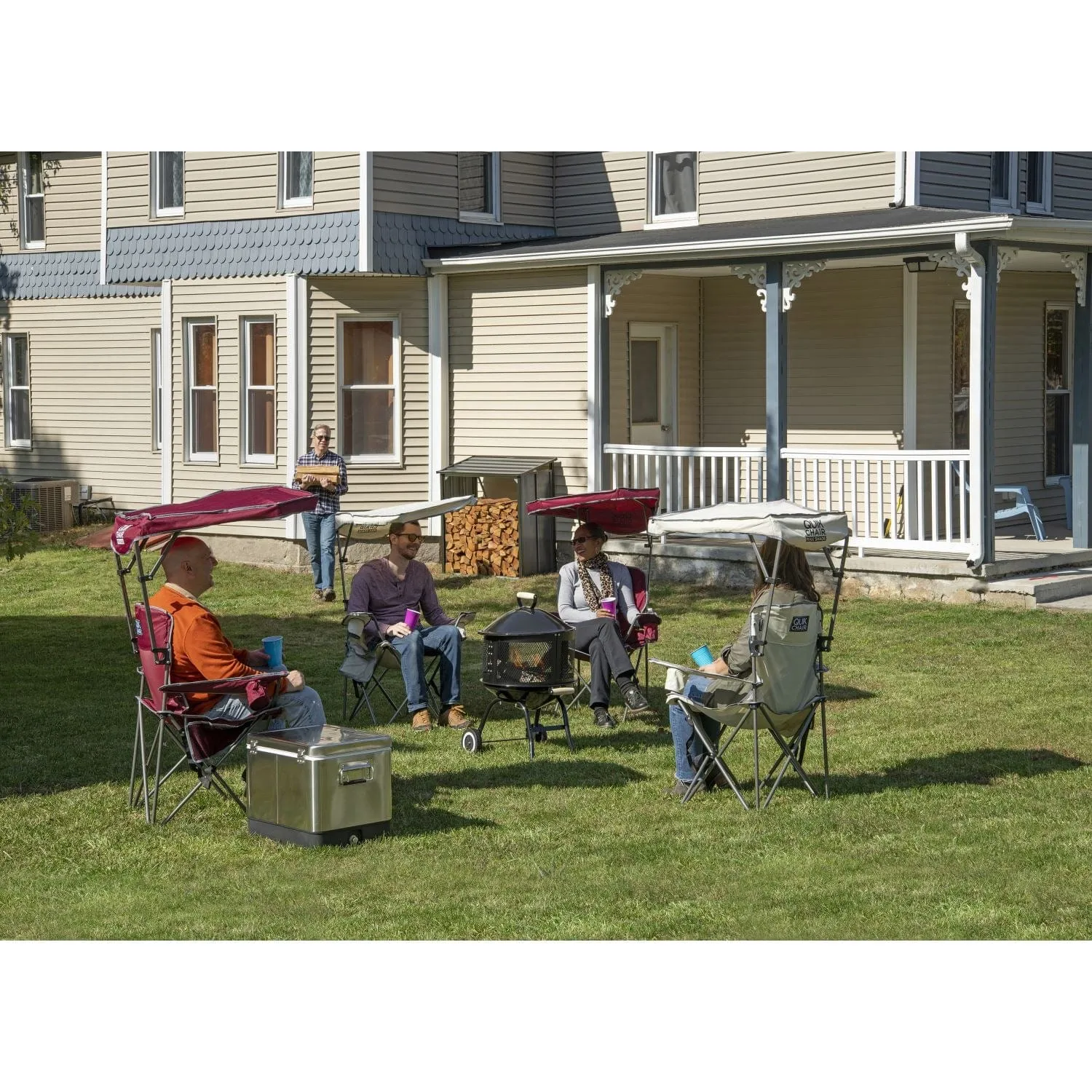 Quik Shade | Max Shade Folding Chair - Khaki/Gray