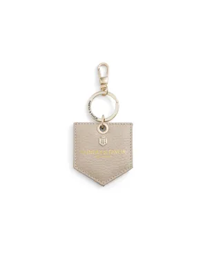 Signature Key Ring Mirror - Pebbled Stone Leather