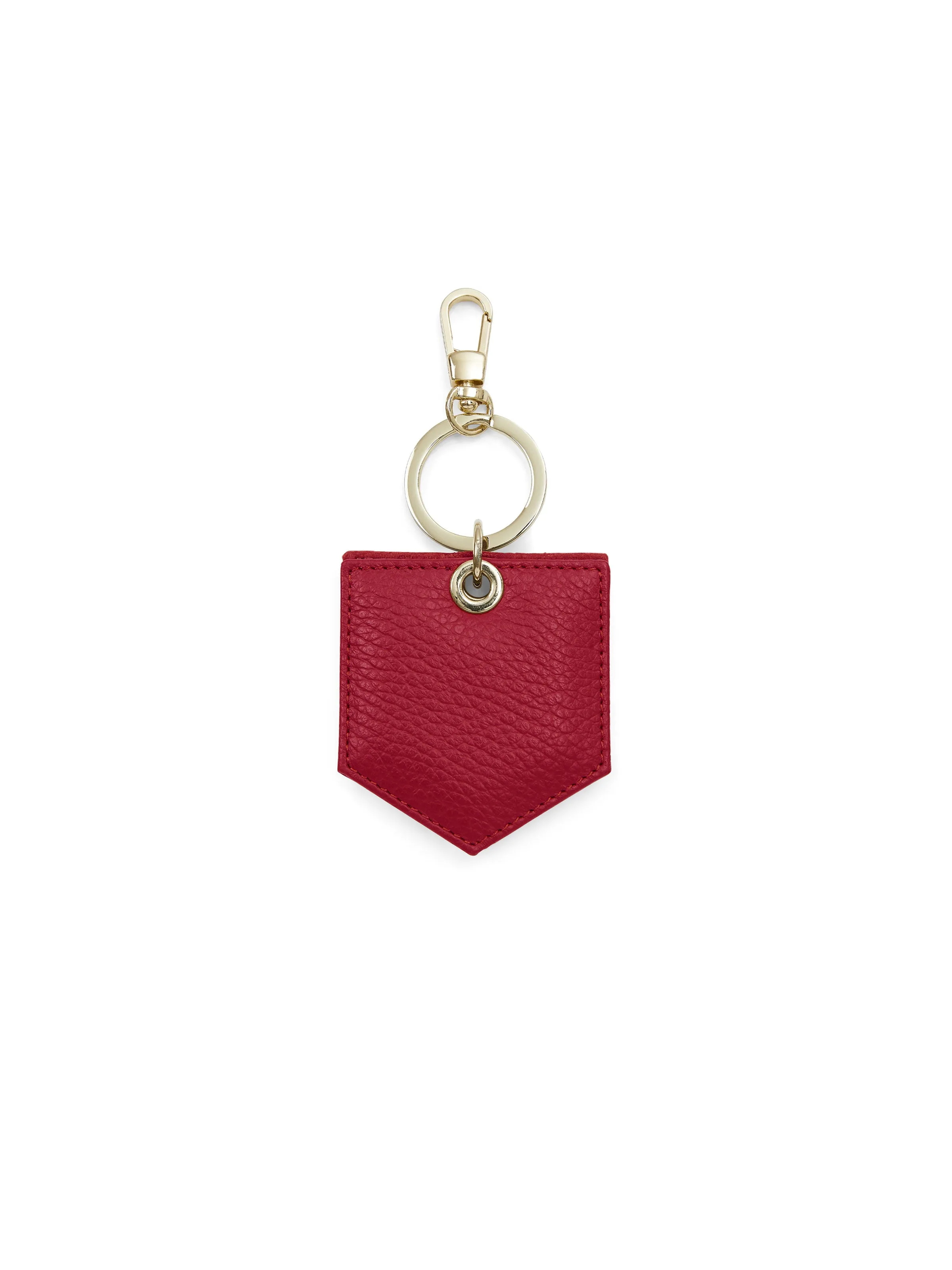 Signature Key Ring Mirror - Red Leather