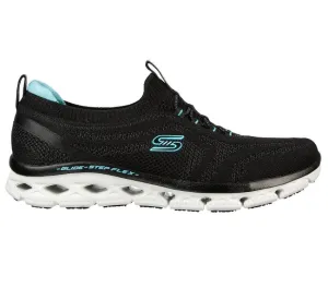 SKECHERS WOMEN'S GLIDE-STEP FLEX GOOD DREAM - BLACK/LIGHT BLUE