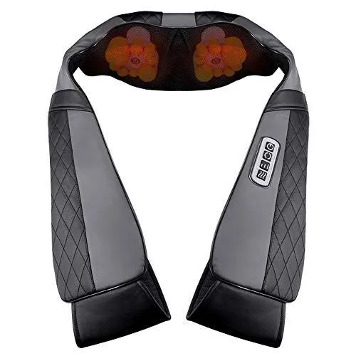 SMAXPRO™ Hands-Free Neck & Shoulder Shiatsu Back Massager w/ Heat | Deep Kneading