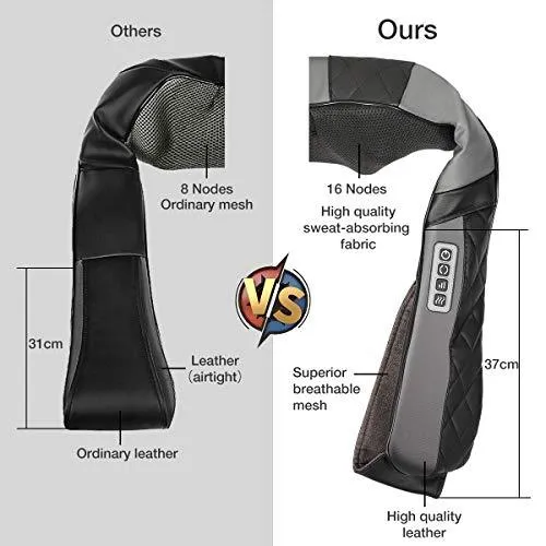 SMAXPRO™ Hands-Free Neck & Shoulder Shiatsu Back Massager w/ Heat | Deep Kneading
