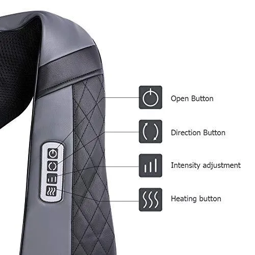 SMAXPRO™ Hands-Free Neck & Shoulder Shiatsu Back Massager w/ Heat | Deep Kneading