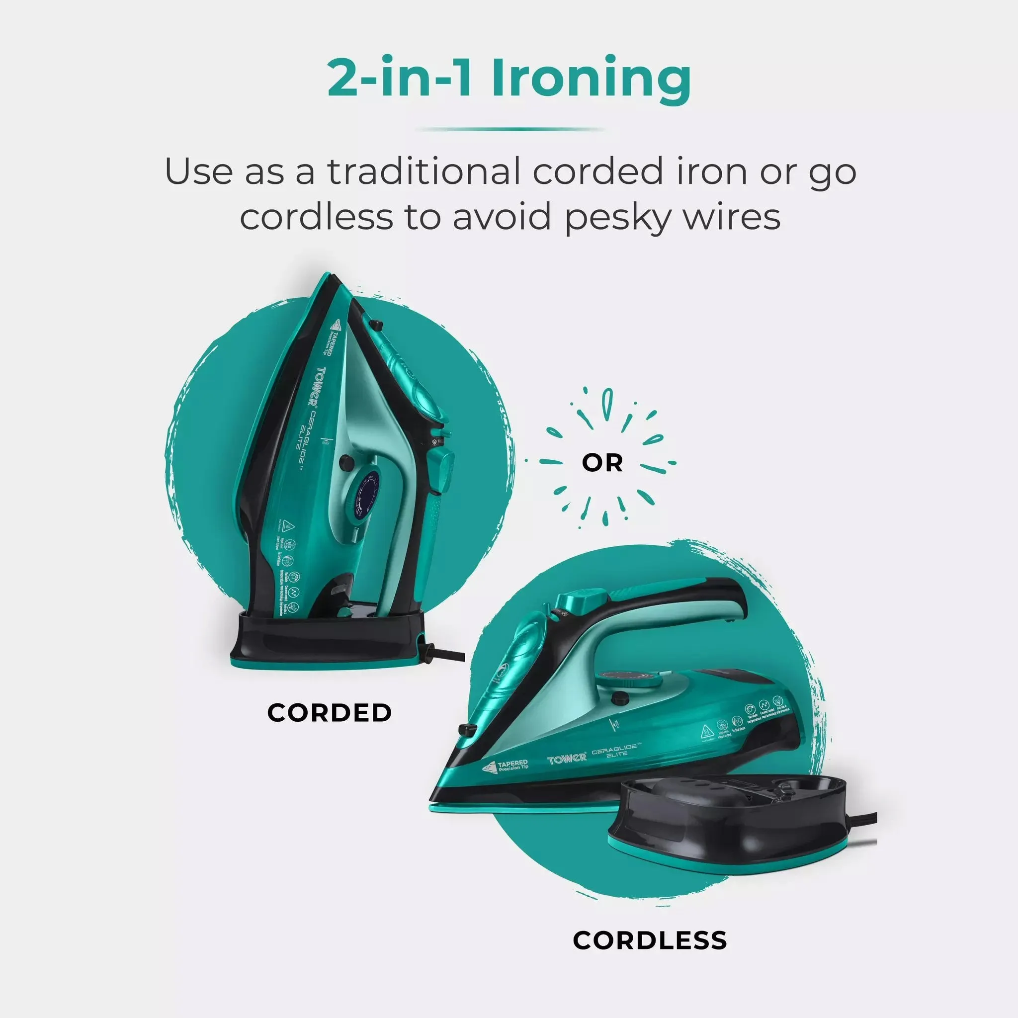 Tower Ceraglide Cord Cordless Iron
