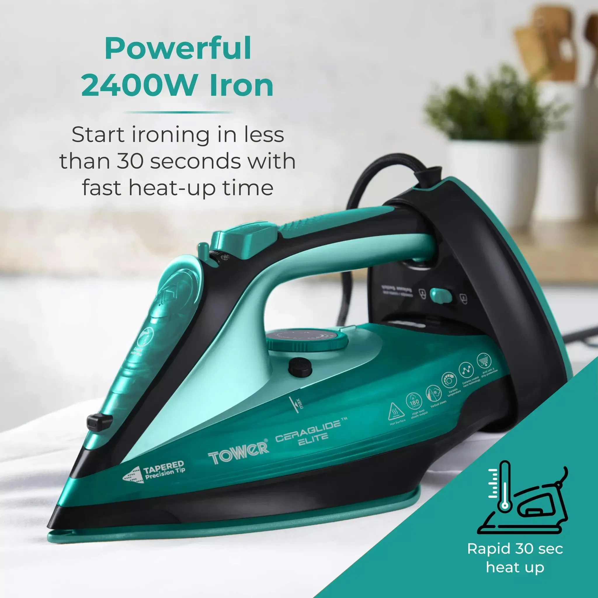 Tower Ceraglide Cord Cordless Iron